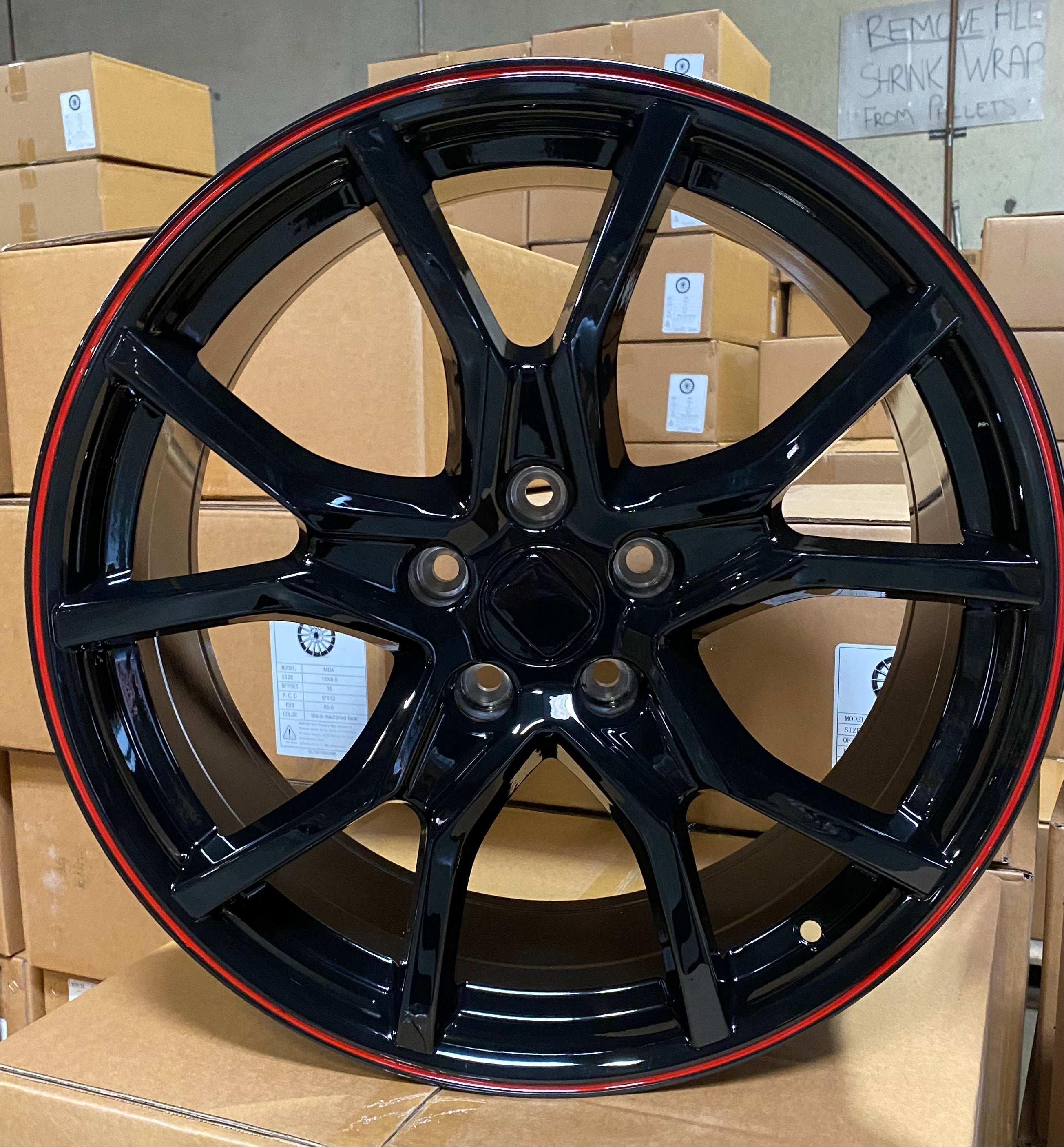 HD03 Wheels for Honda & Acura | 18"-20" - Gloss Black Red Tip