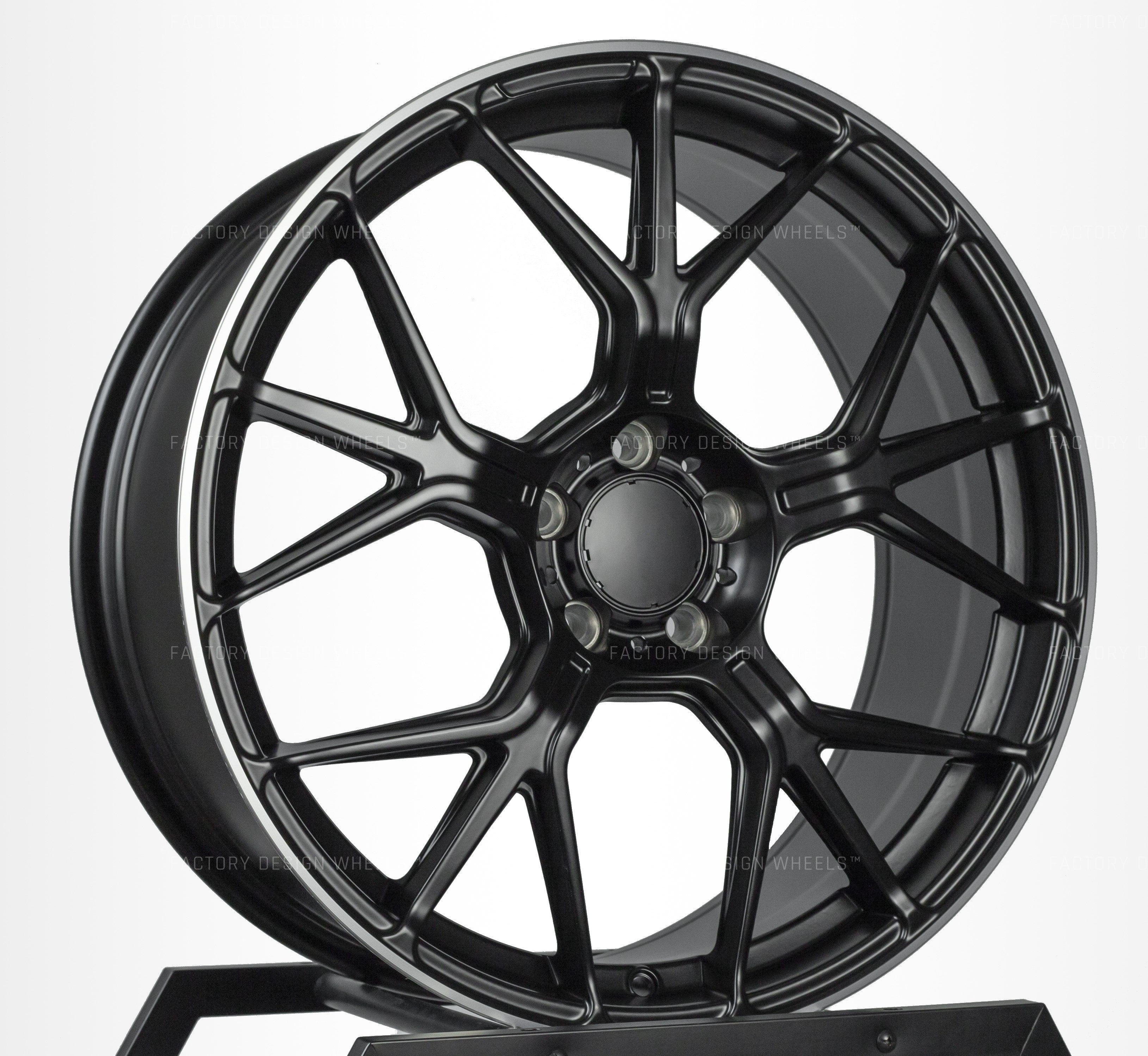 MB021 Matt Black Machined Tip Wheels for Mercedes-Benz | 18"-20"