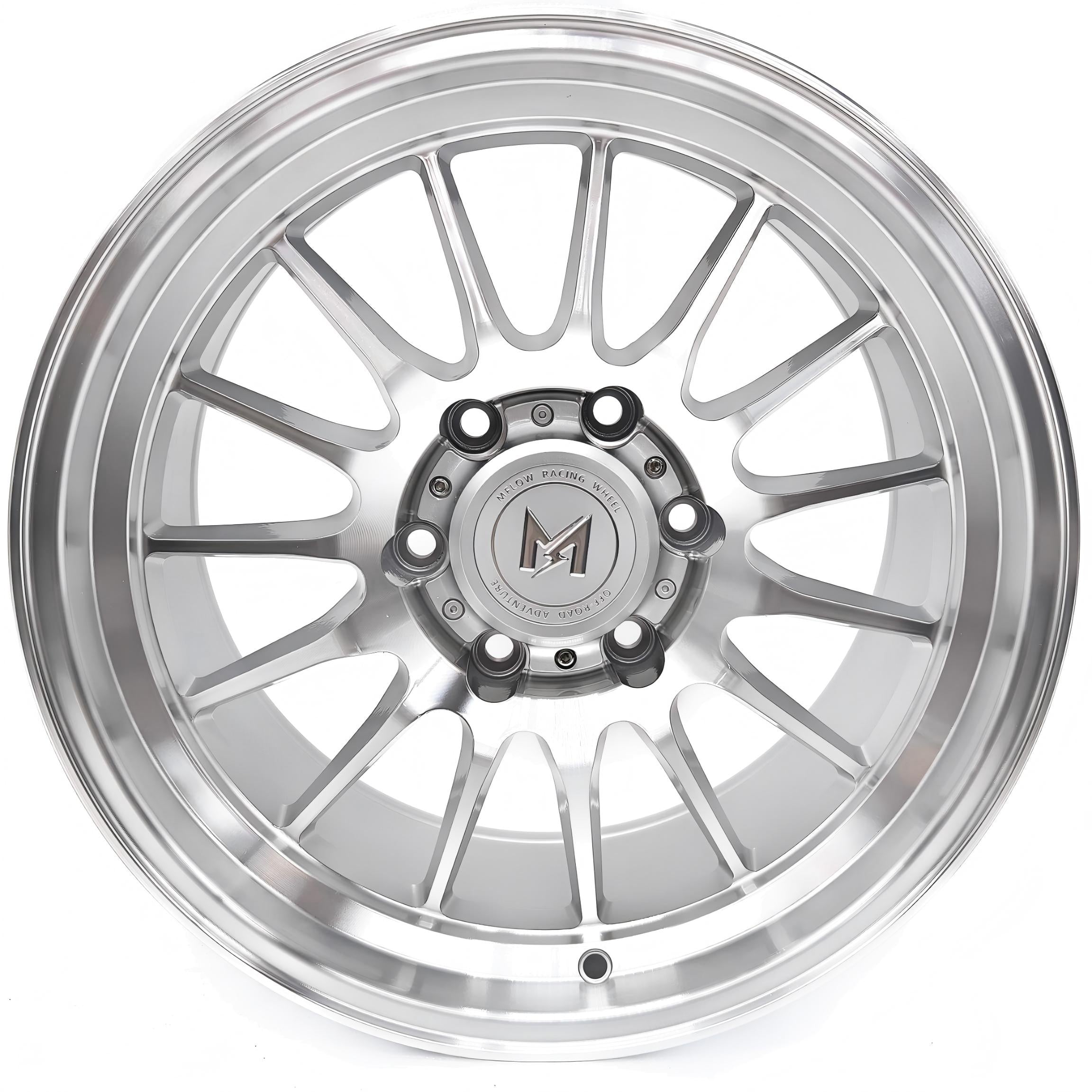 MFlow Racing MF004 Off-Road Flow Form Wheels | 17" | 5x127, 6x135, 6x1 - Machined Silver