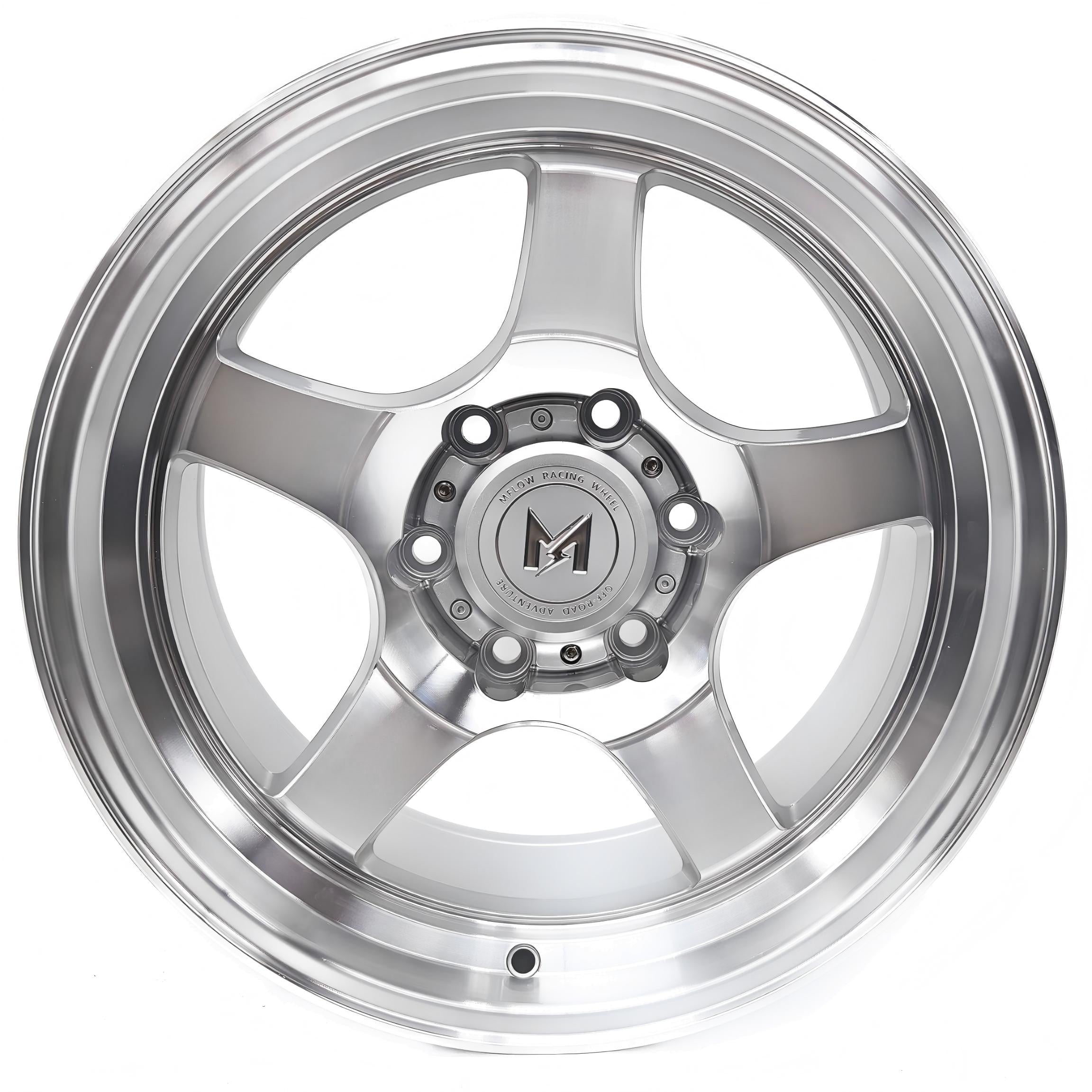 MFlow Racing MF005 Off-Road Flow Form Wheels | 17" | 5x127, 6x135, 6x1 - Machined Silver