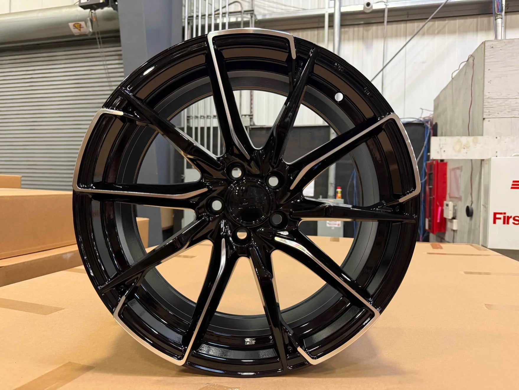X066 Black Machined Face Wheels for Aftermarket | 16"-17"