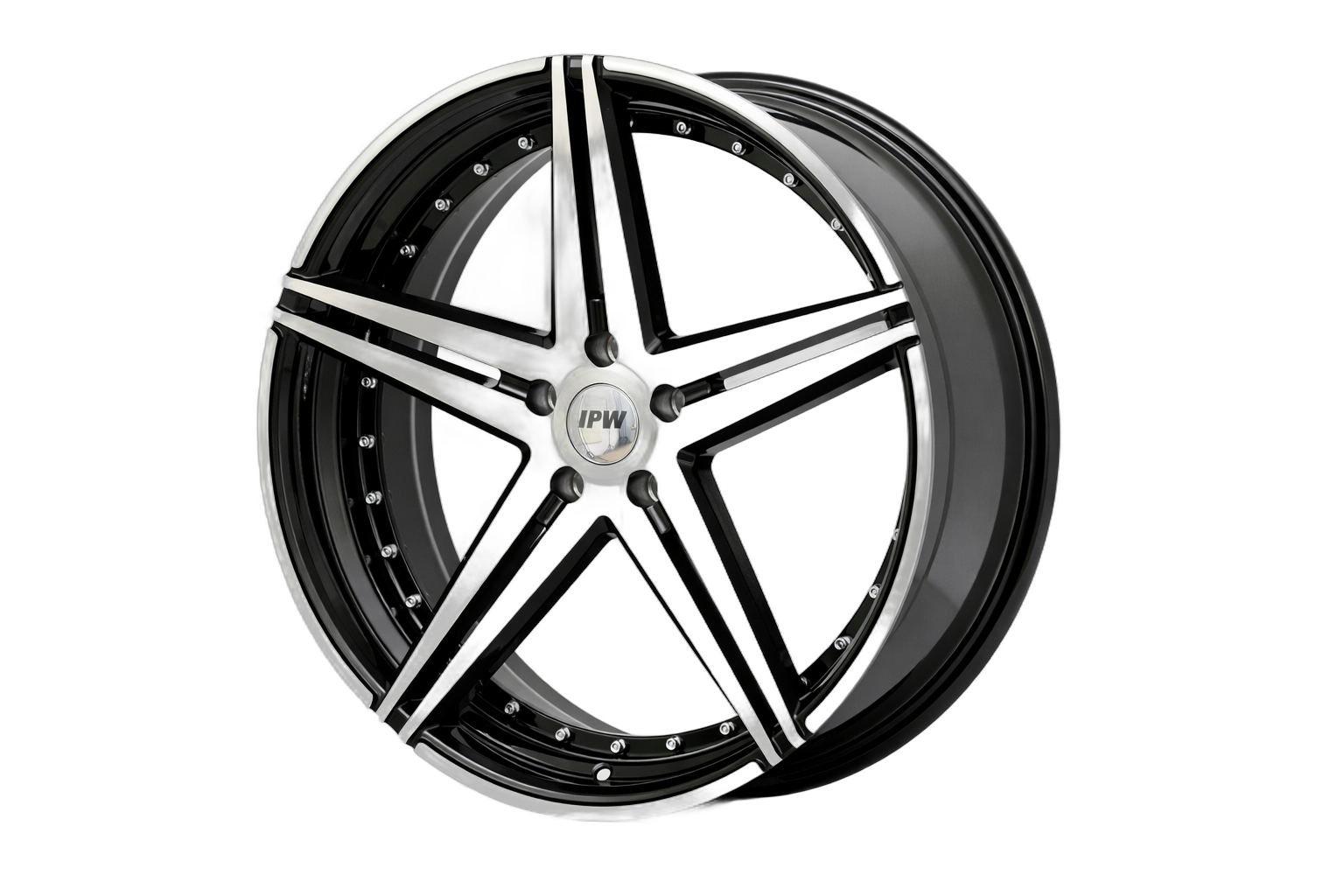 X1006 Black Machined Face 20" Aftermarket Wheels