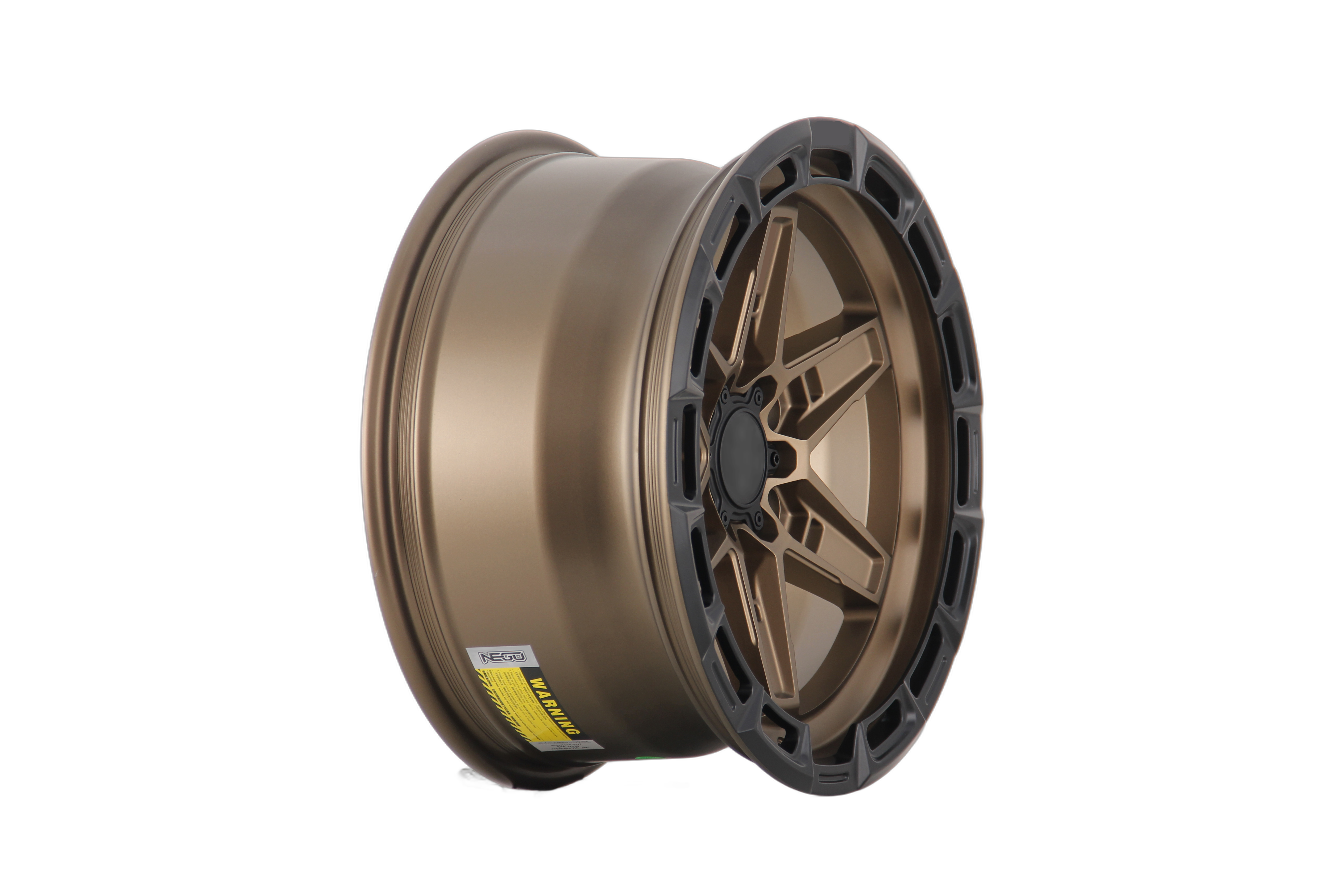 T9102 Satin Bronze Spoke Black Lip 17" Truck & Off-Road Wheels