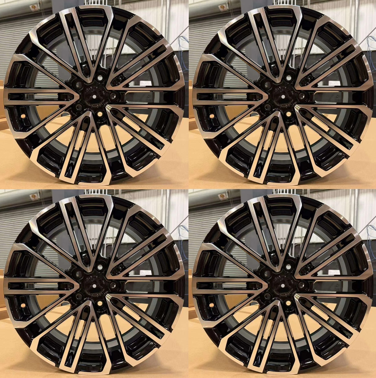 X021 Black Machined Face Wheels for Aftermarket | 17"