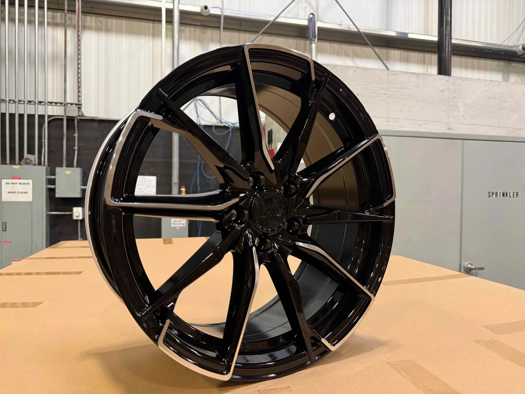 X066 Black Machined Face Wheels for Aftermarket | 16"-17"
